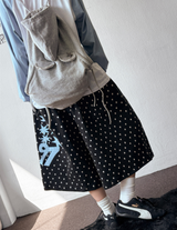 Toyd Blue Number Star Patch Tattoo Bermuda Shorts 2color