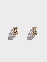 マルチハッシュタグスモールフープピアス (Gold)