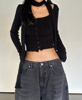 (UNISEX) バルーンデニムワイド BANDING-DETAIL HIP LOOSE BOXY オーバーサイズローライズパンツ - 2 COLOR