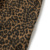 Leopard cotton twill pants / Beige
