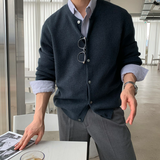 ローガン カシミア ハチ ラウンドネック カーディガン