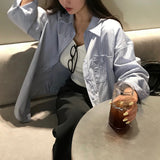 [MADE] Alo, stripe overfit shirt