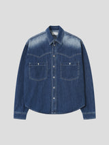 No.1384 crop western denim SHIRT