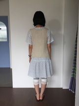 ベルケーブルボタンベスト (2color)