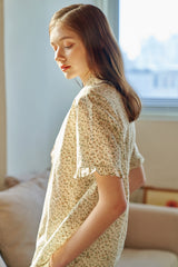 ULLALA PAJAMA Delia Short-sleeved Woman's Pair Cream[24116WPSSN]