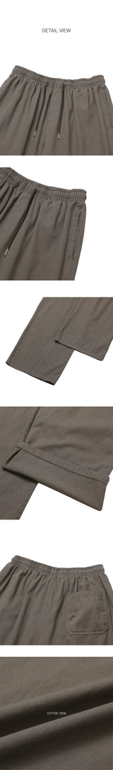 [SET UP가능] Washed cotton banding pants(6color)