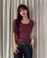 Macha crack numbering elbow length short sleeves