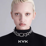 KVK VENOM series of spider web necklaces