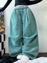 パラシュートバルーンピグメントコーデュロイパンツ🤎🩶💚🩵5カラー