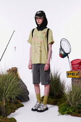フィッシングアートコレクショングラフィックルーズフィットTシャツ [LIGHT OLIVE]