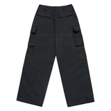 24FW セミワイドパラシュートカーゴポケットパンツ ブラック