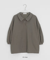 Melfi Waffle Shirring Collar Tee