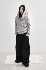 バンドレイヤードローデニムパンツ