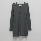 (Z-OP-6226)TALLI LAYERED KNIT DRESS