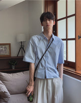 Aaron Summer Basic Half Crop Shirt