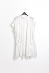 mock neck shirring pocket ops(3colors)