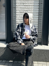 LMN Erウエスタンチェッカードフーデッドシャツ(3 colors)