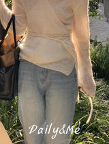 Ribbon wrap knitwear(3color)