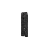 DIAMOND PATCH WASHING BLACK DENIM PANTS
