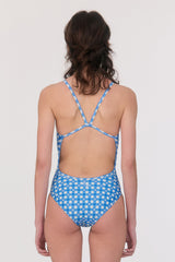 [Gingham Cottage_blue] One Piece Swimsuit