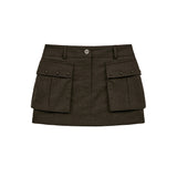 wool pk skirt (brown)