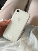 dot phonecase 半透明ドット柄ケース グリーン