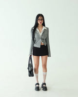 Miu Shirt Layered Cardigan