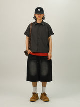 DEE Crop Roll-up Half Work Shirts