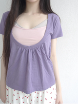 two-tone sleeveless