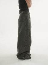 Cut-out バックルデニムパンツ -2C