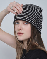 STUD LINE BEANIE_BLACK
