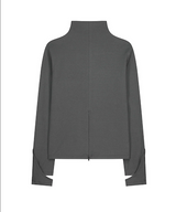 Mock Neck Tee / Charcoal