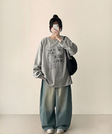 Toto Cute Dyed Print Sweatshirt