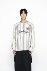 25SS STRIPE FOOTBALL JERSEY GRAY