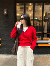 [MADE] FIFTY WOOL V-NECK KNIT