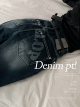 DEVELOP Print Denim Wide Pants