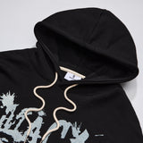 ビンテージロゴフードTシャツ　ブラック