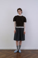 Layered lace blouse_ivory