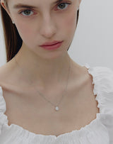 26SS★ エッセンスシルバーモアサナイトフローリアネックレス
