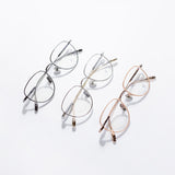 Knouun Round titanium glasses CODE. 102. F Rose Gold