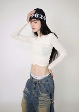 シアードアシメトリカルTシャツ