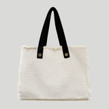 FLOWER TWEED BAG