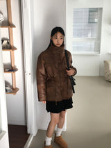 Belan golden pleated mini skirt