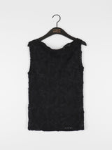 Seko see-through embossed rose sleeveless
