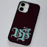western glass case (burgundy)
