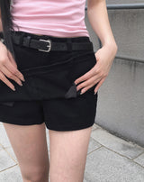 ペンディング ベルト ミニロー スカートパンツ