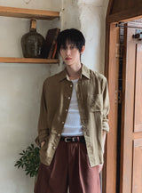 フレッシュリネン長袖シャツ