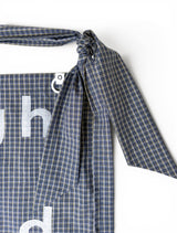 000Design Check Tie Bag / C Navy