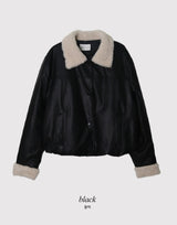#BY Boa Collar Leather Blouson (2color)