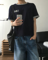 Border Crop Short Sleeve T